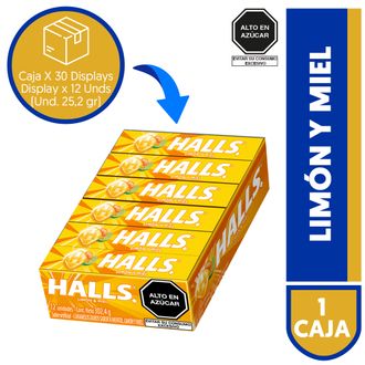 Halls-Barra-9s-Miel-y-Limon-Display-x12-May